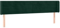 vidaXL Hoofdbord - Donkergroen - 183x16x78/88 cm - Fluweel