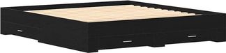 vidaXL Bedframe met lade Zwart Eiken 180 x 200 cm Bewerkt hout