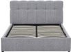 Vente-unique Lit avec rangement tissu gris 160 x 200 cm