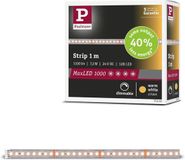 Paulmann 71245 MaxLED 1000 LED-strip warm wit, enkele strip, 1 m, 7,2 W, 1100 lm/m, 128 LED's/m, 2700K
