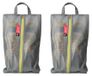 Sac de chaussures voyage - Gris - 40 x 22 x 5,5 cm - Hydrofuge - Lot de 2