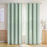 Blumtal Gordijnen - Verduisterend Gordijn Kant en Klaar - Blackout Gordijnen - 140 x 265 cm - Zomer Groen - Set van 2