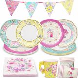 Talking Tables Bloemen Servies Set & Vintage Afternoon Tea Party Decoraties voor 12 Gasten