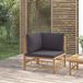 Dark grey bamboo corner sofa for outdoor use