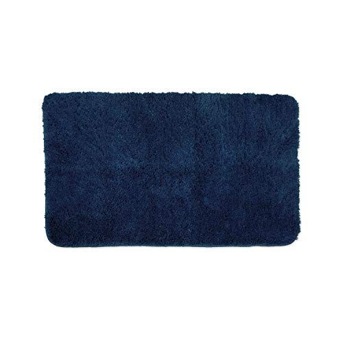 WohnDirect Badkamer Tapijt Blauw – Badmat 50 x 80 cm – Antislip & Machinewasbaar