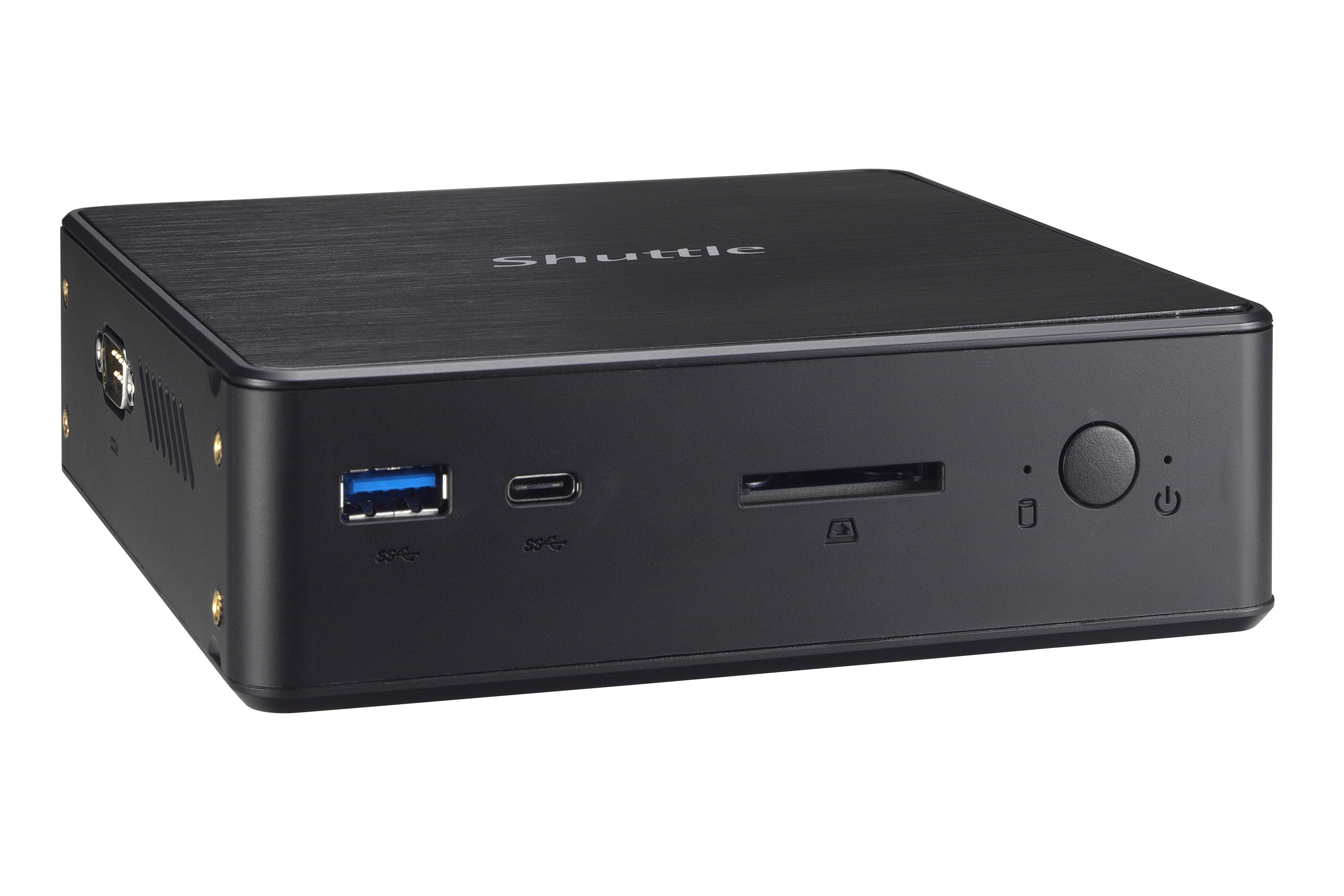 Shuttle Nano PC NC10U5 , Intel i5-8265U, 1x HDMI, 1x DP, 1x 2.5&quot; bay, 1x M.2, 1x LAN, 1x COM, Wifi, 24/7 permanent gebruik, incl. VESA &amp; Stand