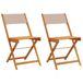 VidaXL Tuinstoel Terras Acaciahout, Polyester Taupe (2 stuks)