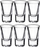 Merkloos Shotglazen - 12x stuks - 34 ml - borrelglaasjes - rond - glas
