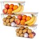 Set de 4 boîtes de rangement empilables avec couvercle, transparent