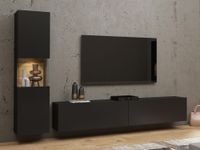 Mobistoxx AVATAR Tv-meubel set AVATAR 3 deuren zwart met led