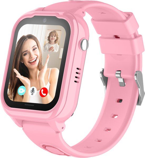 Protectly® GPS Horloge Kind - Smartwatch Kinderen - 4G - Roze