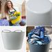KADAX Flexibele mand wascontainer universele ronde wasbak 15L grijs
