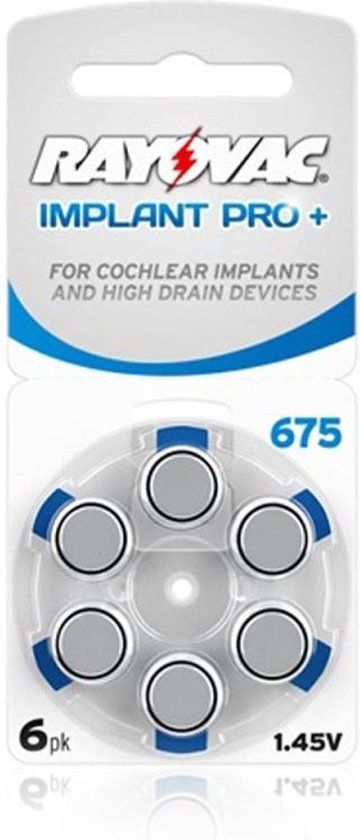 Rayovac 675 IMPLANT PRO+ Gehoorapparaat batterijen - 6 stuks