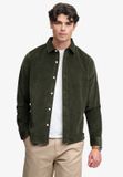 Superdry Corduroy Overshirt Heren Lange Mouwen L Surplus Goods Olive Green
