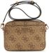 GUESS schoudertas Meridian II Camera Bag Latte Logo Lichtbruin