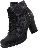 Mustang dames enkellaarsjes 15M0162011 zwart/blauw