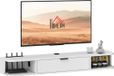 Homcom TV-meubel - Spaanplaat - 120x24x16cm - Wit