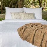 Dommelin Dekbedovertrek Ajour Stripes Percal 200TC Blanc 240x200/220 cm