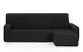 Martina Home Túnez chaise longue-overtrek kort hoekdeel rechts, zwart