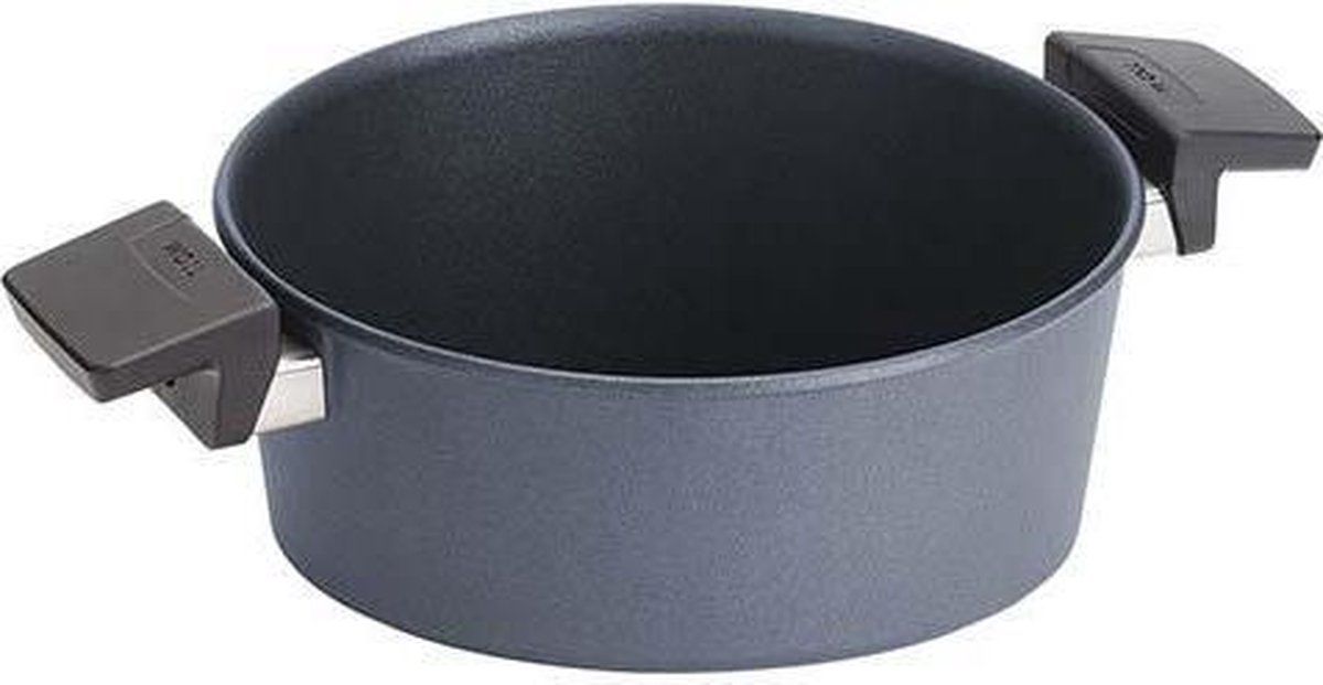 Woll Gietijzeren pan inductie, gegoten aluminium - grijs