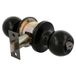Amig Kogelknopset, noodslot voor buiten en binnenvergrendelingssysteem, 60/70 mm deursluiting, vierkante rand, messing, zwart, binnendeurdikte 35 tot 45 mm