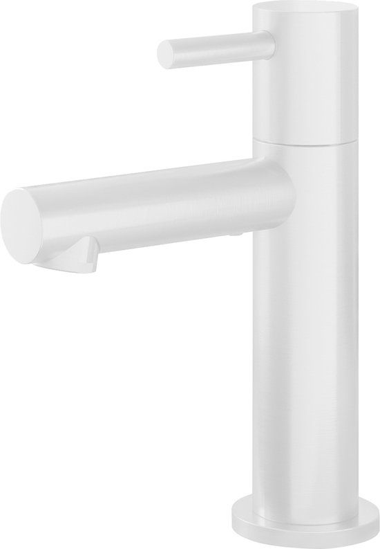 Hotbath Dude Fonteinkraan 1-hendel Recht 14.8 cm Rond Mat Wit