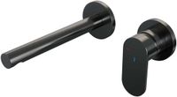 Brauer Gunmetal Edition Inbouw Wastafelmengkraan met Rechte Uitloop en Rozetten Model C1 Gunmetal Geborsteld PVD