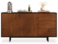 IDIMEX Sideboard ARTO 135 cm - Zwart/kastanje