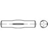 TOOLCRAFT 136478 Geleidepen met middenkerf (Ø x l) 8 mm x 16 mm Staal 100 stuk(s)