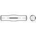 TOOLCRAFT 136478 Geleidepen met middenkerf (Ø x l) 8 mm x 16 mm Staal 100 stuk(s)