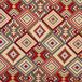 Kt KILOtela - Decostof - Jacquard stof - Gobelin - Meubelstof - Afmetingen: 100 cm lang x 280 cm breed | Etnische diamanten - Granaat, blauw, oranje, beige ─ 1 meter
