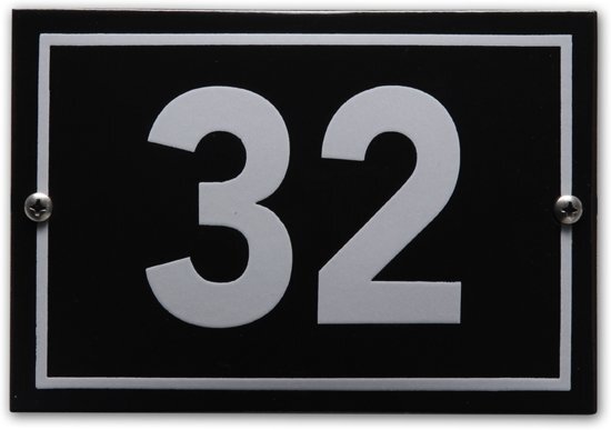 EmailleDesignÂ® Huisnummer model Phil nr. 32