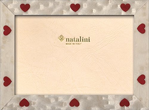 Natalini Marquetry fotolijst gemaakt in Italië, tulpenhout, wit, 4"X 6"