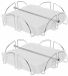 Merkloos Excellent Houseware servettenhouder - 8 stuks - chroom zilver
