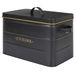 COOK CONCEPT, BT6819, Elegant metal box for kitchen, ideal for storing dry food, airtight design, durable and easy to maintain, size 1L, black and gold color