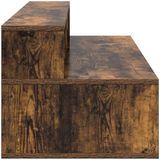 vidaXL Studiobureau Gerookt eiken 152 x 42,5 x 36 cm Bewerkt hout