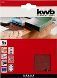 KWB Schuurstrook 115 x 100 mm - Korrel 120 - 5 Stuks