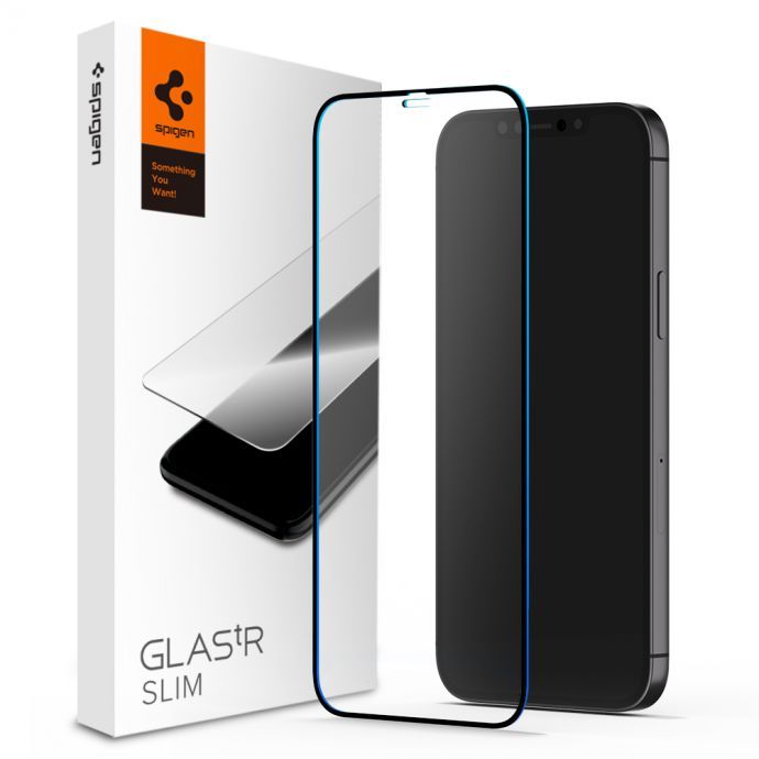 Spigen iPhone 12 Pro Max Screen Protector - Glas.tR Slim - Transparant
