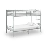 VidaXL Stapelbed Metaal Grijs 90x200 cm
