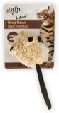 All For Paws AFP Lambswool-Wooly Mouse with mouse sound Catnip - 0847922021016