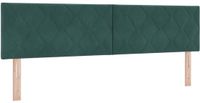 vidaXL - LED - Hoofdbord - Donkergroen - 180 cm - Fluweel