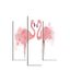 Homemania Afbeelding flamingo, 3-delig, dieren, woonkamer, slaapkamer, meerkleurig, 57 x 0,3 x 60 cm, HM203MDF286, MDF