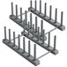 Gris égouttoir pour assiettes, organisateur de rangement, set de 2
