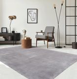 the carpet RELAX – Extra Zacht & Wasbaar Vloerkleed tot 30°C met Antislip Onderzijde – Fluweelachtige Structuur – Voor Slaapkamer of Woonkamer – Grijs, 60 x 110 cm