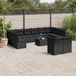 Prolenta Maison Exclusive - Tuinset voor de tuin, 13-delig, met kussens, zwart, van polyrotan