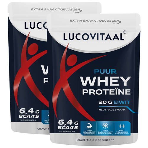 Lucovitaal Whey Proteïne poeder puur duopack