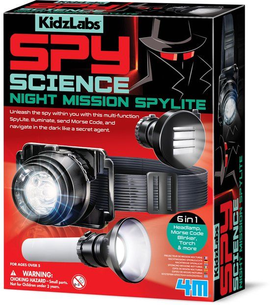 4M KidzLabs Spy Science Zaklamp Spion 6-in-1 Set