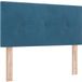 vidaXL - LED Hoofdbord met LED-stripverlichting - Blauw - 90 cm - Fluweel