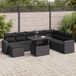 Maison Exclusive - Ensemble de meubles de jardin 9 pièces avec canapé et coussins, noir, en polyrotin