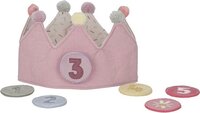 Little Dutch Verjaardagskroon van stof met cijfers - Roze